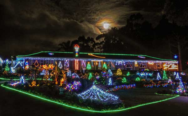 Photo Christmas Lane Lights Display