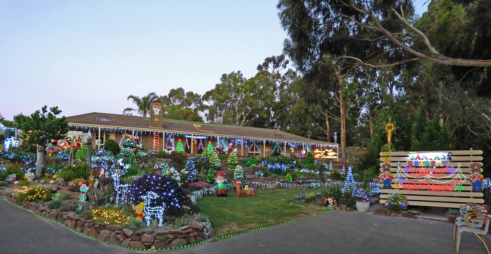 Christmas Lane Lights Display, Lobethal, SA., Australia
