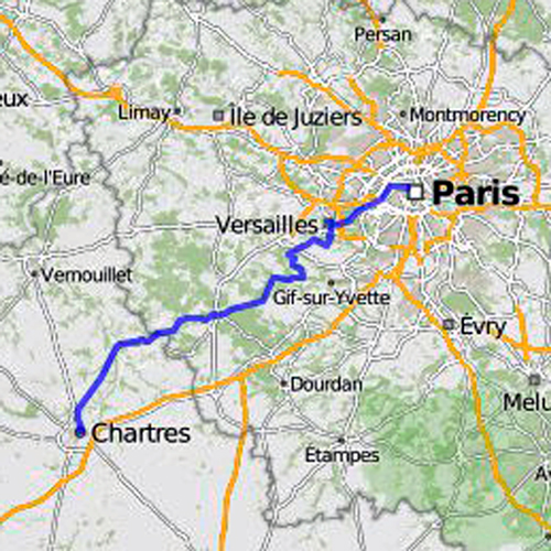 Map of Chartres France