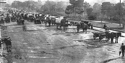 Greengrocers carts on East Terrace