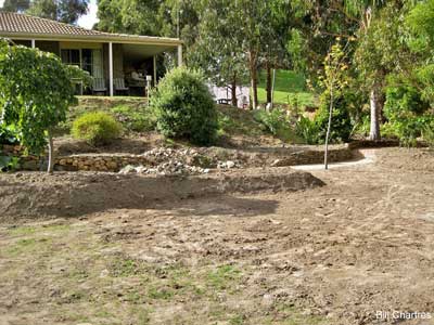 Photo -Work on the front garden starts