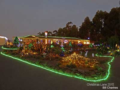 Our front garden during our Christmas Lights Display 2016