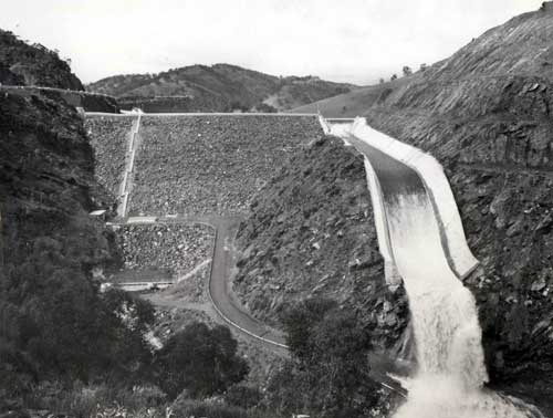 First Spillway overflow 1971