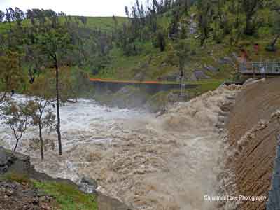 The Gumeracha Weir on the River Torrens