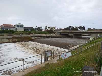 River Torrens Outlet, looking north.