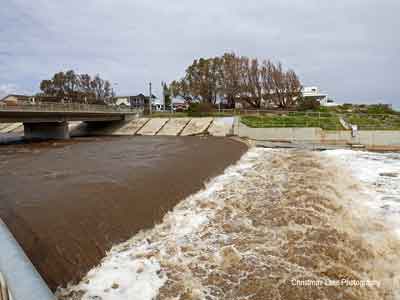 River Torrens Outlet, looking south.