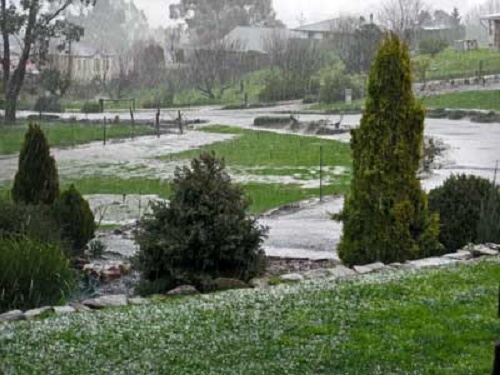 Hail storm at Lobethal